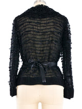 Dolce And Gabbana Lace Trimmed Silk Chiffon Jacket Jacket arcadeshops.com