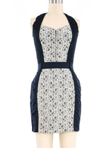 Junior Gaultier Lace Panel Halter And Skirt Ensemble Suit arcadeshops.com