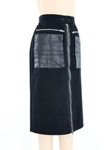 Jean-Charles De Castelbajac Leather Pocket Zipper Skirt Bottom arcadeshops.com