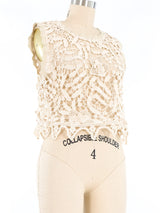 Natural Crochet Lace Tank Top arcadeshops.com