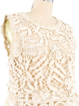 Natural Crochet Lace Tank Top arcadeshops.com