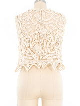 Natural Crochet Lace Tank Top arcadeshops.com