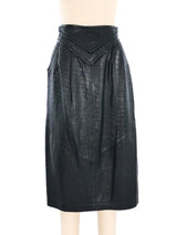 1980s Embossed Leather Midi Skirt Bottom arcadeshops.com