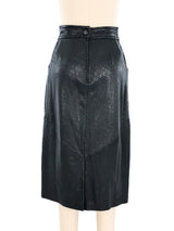 1980s Embossed Leather Midi Skirt Bottom arcadeshops.com