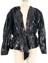 1980s Black Snakeskin Wrap Jacket Jacket arcadeshops.com
