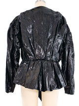 1980s Black Snakeskin Wrap Jacket Jacket arcadeshops.com
