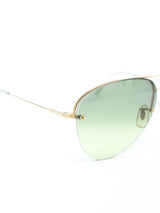 1980s Green Wire Frame Aviators Accessory arcadeshops.com