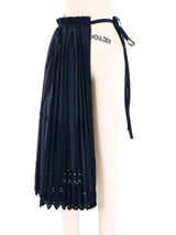 2002 Comme des Garcons Eyelet Pleated Apron Skirt Bottom arcadeshops.com