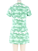 1960s Mock Neck Printed Mini Dress Dress arcadeshops.com