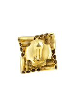 Goldtone Basketweave Earrings Jewelry arcadeshops.com