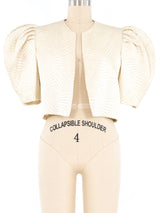 Carolina Herrera Cropped Metallic Jacket Jacket arcadeshops.com