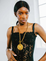 Chanel Crest Medallion Necklace Jewelry arcadeshops.com