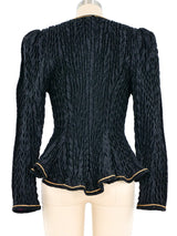 Jeanne Marc Quilted Black Jacket Jacket arcadeshops.com