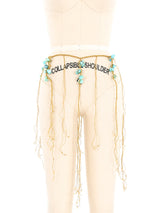 Turquoise Stone Metallic Rope Belt Accessory arcadeshops.com