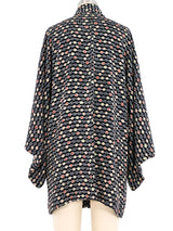 Black Printed Haori Kimono Jacket arcadeshops.com