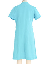 Aqua Space Age Mock Neck Dress Dress arcadeshops.com