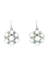 Art To Wear White Rhinestone Flower Earrings Jewelry arcadeshops.com