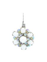 Art To Wear White Rhinestone Flower Earrings Jewelry arcadeshops.com