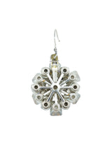 Art To Wear White Rhinestone Flower Earrings Jewelry arcadeshops.com