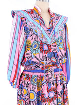 Diane Freis Neon Psych Print Dress Dress arcadeshops.com