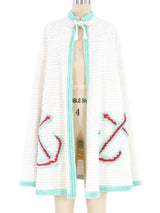 Chenille Terry Cloth Nautical Cape Jacket arcadeshops.com