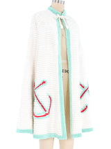 Chenille Terry Cloth Nautical Cape Jacket arcadeshops.com