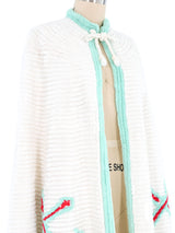 Chenille Terry Cloth Nautical Cape Jacket arcadeshops.com
