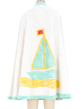 Chenille Terry Cloth Nautical Cape Jacket arcadeshops.com