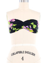 Betsey Johnson Punk Label Floral Printed Cotton Bandeau Top arcadeshops.com