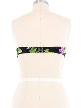 Betsey Johnson Punk Label Floral Printed Cotton Bandeau Top arcadeshops.com