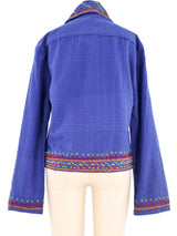 Embroidered Pakistan Indigo Shirt Jacket Top arcadeshops.com