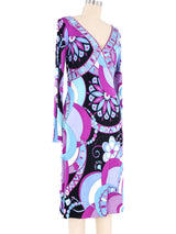 Emilio Pucci Purple Printed Dress Dress arcadeshops.com