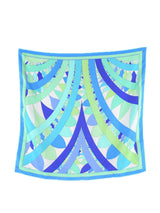 1960s Emilio Pucci Aqua Printed Scarf Accessory arcadeshops.com