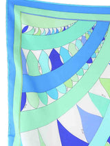 1960s Emilio Pucci Aqua Printed Scarf Accessory arcadeshops.com