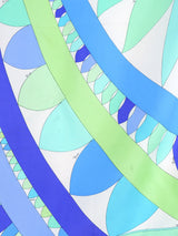 1960s Emilio Pucci Aqua Printed Scarf Accessory arcadeshops.com