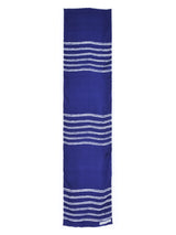 Givenchy Navy Striped Silk Scarf Accessory arcadeshops.com