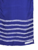 Givenchy Navy Striped Silk Scarf Accessory arcadeshops.com