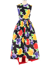 Victor Costa Open Cross Back Floral Gown Dress arcadeshops.com