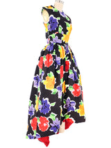 Victor Costa Open Cross Back Floral Gown Dress arcadeshops.com