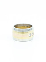 18k Tri-Color Gold Cigar Band Ring Fine Jewelry arcadeshops.com