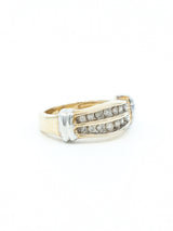 14k Diamond Ribbon Band Ring Fine Jewelry arcadeshops.com