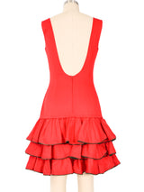 Moschino Red Ruffled Dress Dress arcadeshops.com