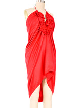Lanvin Red Satin Dress Dress arcadeshops.com