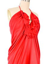 Lanvin Red Satin Dress Dress arcadeshops.com
