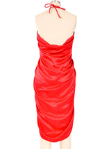 Lanvin Red Satin Dress Dress arcadeshops.com