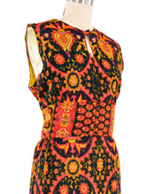 1970s Charlotta Day Glow Printed Maxi Dress Dress arcadeshops.com
