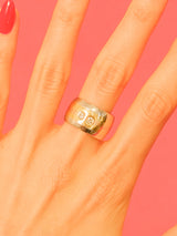 18k Tri-Color Gold Cigar Band Ring Fine Jewelry arcadeshops.com