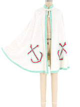 Chenille Terry Cloth Nautical Cape Jacket arcadeshops.com