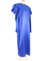 Hanae Mori Cobalt Jacquard Butterfly Dress Dress arcadeshops.com
