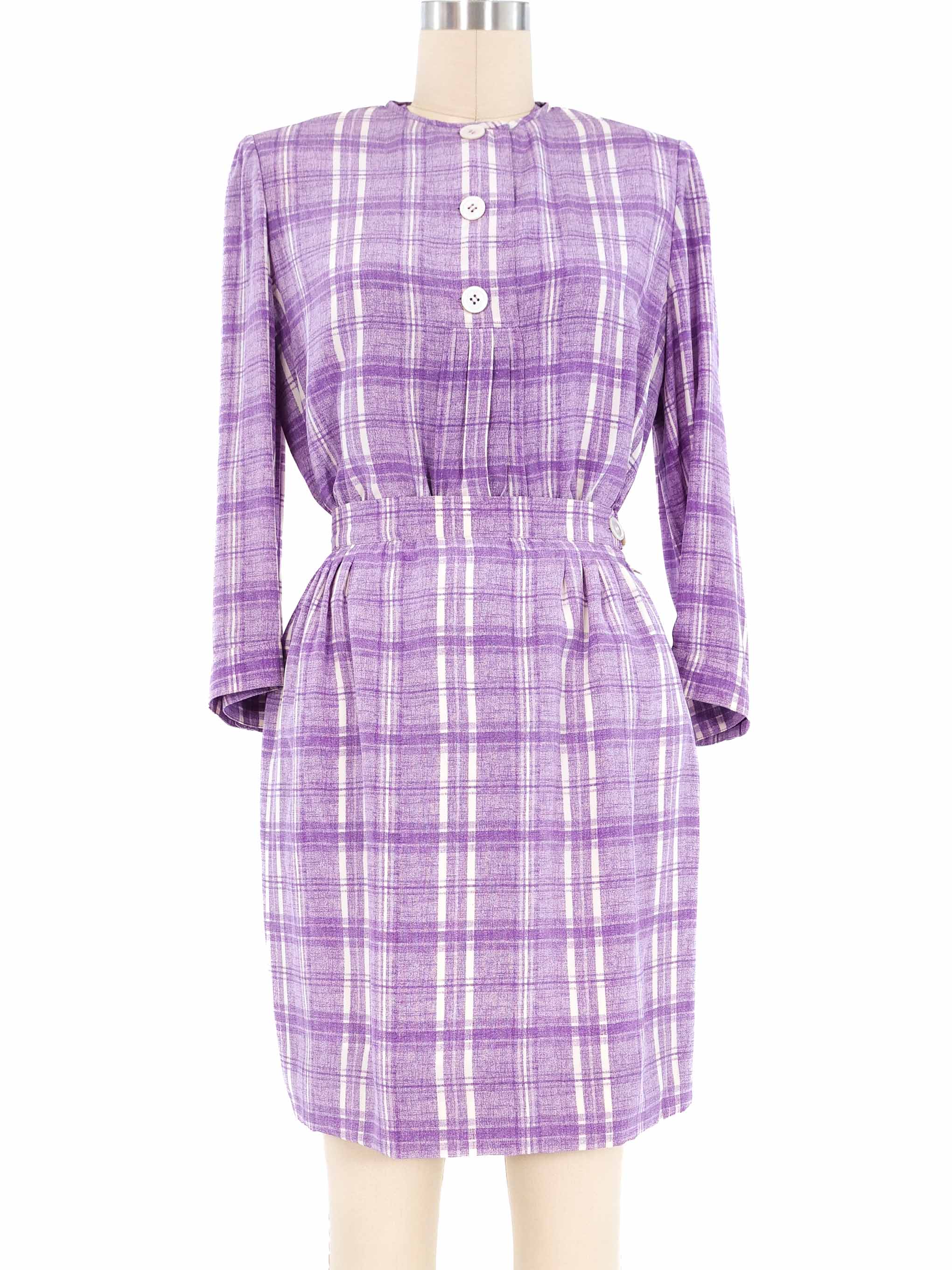 purple and white plaid dress Empyre Sasha Purple Plaid Tank Dress